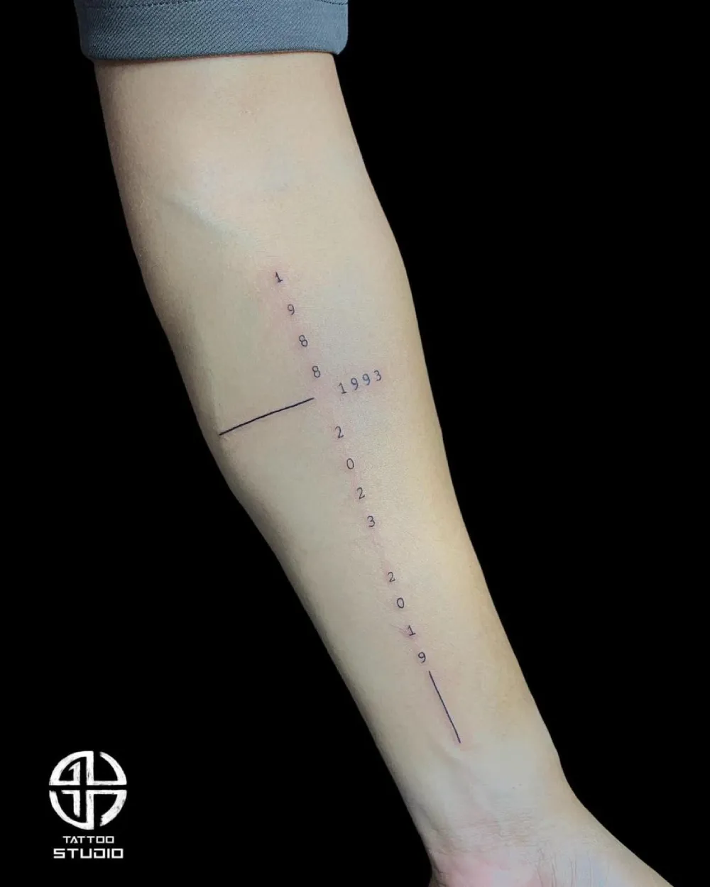 mẫu hình xăm mini phối ngày tháng năm sinh